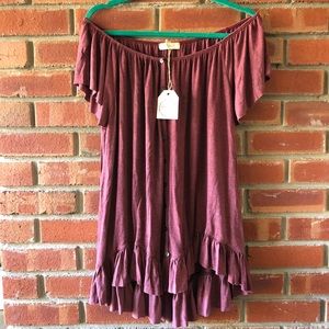 Peplum off the shoulder blouse